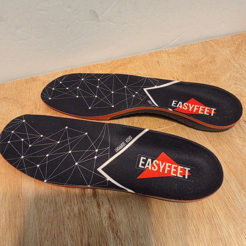 NWOT Men's Easyfeet Premium Ant-Fatigue High Arch Support Insoles Size L